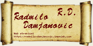 Radmilo Damjanović vizit kartica